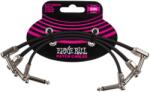Ernie Ball FLAT RIBBON PATCH KÁBEL 15 CM 3 PACK Fekete