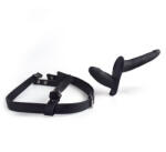  Fekete dupla dildó vékony felcsatolható (8056389734045)