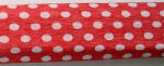 VICTORIA Krepp-papír, 50x200 cm, VICTORIA, piros alapon fehér pöttyös (HPRV00145) (HPRV00145)