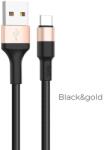 hoco. USB A - Type-C 2A X26 1 m fekete-arany kábel