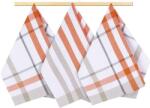 BELLATEX 3 darabos készlet - 50×70 cm - kockás, narancsszín (5344)