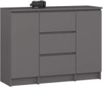 AKORD K100 Klasszikus Komód Laminált Grafit-Szürke 3 Fiókos (AKO-KOMMK1002D3SZGRAPK)