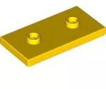 LEGO® 65509c3 - LEGO sárga lap 2 x 4 méretű, közepén két bütyökkel (65509c3)