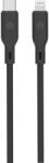 Dviced - USB-C - Lightning Szilikon Kábel, 1, 25 M - Fekete
