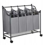 Songmics Szennyeskosár Gerard 4X35 L szürke (LSF005GS)