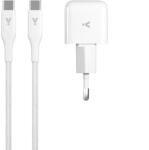 iSTYLE - 30 Wattos Gan Töltő Adapter És 1.2 M-Es USB-C Töltőkábel Csomag - Fehér