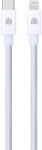 Dviced - USB-C - Lightning Szőtt Borítású Töltőkábel, 1, 25 M - Fehér
