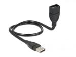 Delock Кабел USB 2.0 A мъжки - A женски, Delock, 0.5m, черен (delock83499) (delock83499)