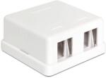 Delock Keystone 2 portos falra szerelhető doboz (86207) (86207) - xupe