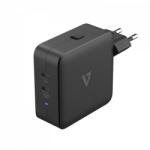 V7 2xUSB-C PD GaN hálózati töltő 65W (ACUSBC65WGAN) (ACUSBC65WGAN) (ACUSBC65WGAN)
