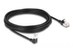 Delock RJ45 CAT6A S/FTP -> RJ45 CAT6A S/FTP M/M adatkábel 5m fekete slim, 90° le/egyenes (80308) (80308)