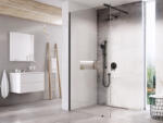 RAVAK Walk-In Wall Set 100, zuhanykabin fekete+transparent (GW9WA030SZ1)