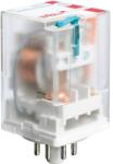 Relpol R15-2012-23-1024-WTLD Ipari relé, 2C/O, 10A, 24VDC, tesztkar, LED, védődióda (804536) (804536)