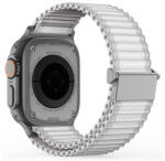 Apple Watch 4-6, SE, SE (2022) (38 / 40 mm) / Watch 7-9 (41 mm) / Watch 10 (42 mm), textíl pótszíj, nylon, állítható, hullámos kialakítású akasztórész, Dux Ducis YC, fehér
