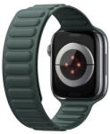 Apple Watch 4-6, SE, SE (2022) (38 / 40 mm) / Watch 7-9 (41 mm) / Watch 10 (42 mm), textíl pótszíj, mágneses zár, 3D minta, Dux Ducis BL, sötétzöld