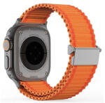Apple Watch 4-6, SE, SE (2022) (38 / 40 mm) / Watch 7-9 (41 mm) / Watch 10 (42 mm), textíl pótszíj, nylon, állítható, hullámos kialakítású akasztórész, Dux Ducis YC, narancssárga