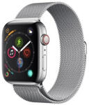 Apple Watch 4-6, SE, SE (2022) (42 / 44 mm) / Watch 7-9 (45 mm) / Watch 10 (46 mm) / Watch Ultra 1-2 (49 mm), fém pótszíj, milánói stílus, mágnes zárral, Devia Elegant, ezüst