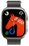 Apple Watch 4-6, SE, SE (2022) (42 / 44 mm) / Watch 7-9 (45 mm) / Watch 10 (46 mm) / Watch Ultra 1-2 (49 mm), fém pótszíj, mágneses zár, milánói stílus, Hoco AS101, sötétszürke