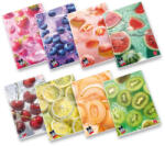 Pigna tűzött füzet, A4, 40 lap, vonalas, 8-féle minta, FRUITS (2333731)
