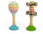 Bigjigs Toys Súprava Rumba guľa modrá a rolničky zelené (BJ37069-MODR-ZEL)
