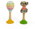 Bigjigs Toys Súprava Rumba guľa žltá a rolničky zelené (BJ37069-ZLUT-ZEL)