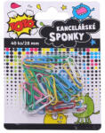 Wiky Irodai gépkapocs szett színes 28 mm 40db (834604)