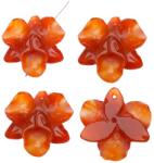  Pandantiv din Carneol Floare cu Gaura 38x36x10 mm - Piatra Energiei si Vitalitații - pentru Bijuterii - 1 Buc