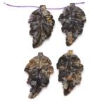  Pandantiv Que Sera Frunze cu Gaura - 38-41 x 24-27 x 4-5 mm - Cristalul Destinului si Armoniei Universale - pentru Bijuterii - 1 Buc