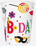 Pol-Mak Happy Birthday Funny papír pohár 8 db-os 250 ml PKK743718 (PKK743718)