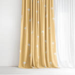 Goldea pamut drapéria - pálmák sárga alapon 220x150 cm