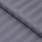 Goldea damaszt szövet - sötétszürke csíkos - szatén fényű 240 cm