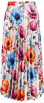 Takoy Panel szabásmintával pliszírozott félkörszoknyához, félmatt szaténból - világos virágok 145 MAXI minta
