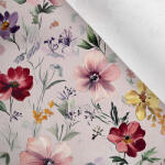 Takoy Matt anyag fürdőruhákhoz, fitnesz ruházathoz rózsaszín virágok Muan