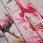 Takoy Pliszírozott ruházati anyag / Ruha anyag fényes hatással virágok világos 148