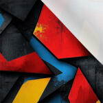 Takoy Matt anyag fürdőruhákhoz, fitnesz ruházathoz színes 3D-s graffiti