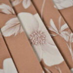 Takoy Pliszírozott gabardin light fehér virágok Via mocha mousse alapon