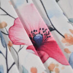 Takoy Pliszírozott ruházati anyag / Ruha anyag fényes hatással vpirosas-kékes réti virágok