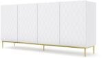 ARTBm Dresser DIUNA 193 4D | fehér matt Kivitel: Fehér matt / arany alap