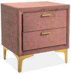 SIGNAL MEBLE MONAKO VELVET éjjeliszekrény Szín: Rózsaszín / Bluvel 52 (MONAKOVSZRAZL)