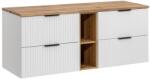 ArtCom Fürdőszoba szekrény felsővel ADEL Fehér D140/1 | 140 cm