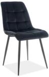 SIGNAL MEBLE CHIC Matt Velvet étkezőszék Szín: Fekete / Bluvel 99 (CHICMVCC)