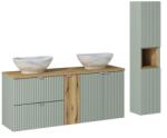 ArtCom Fürdőszobagarnitúra LINE Reed Green 140/3