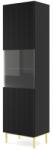 ARTBm Vitrin RAVENNA B 1DS 60 | fekete matt Kivitel: Matt fekete / arany alap (5903769727650)
