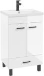 ArtDef Fürdőszoba szekrény mosdóval ÚJDONSÁG Fehér D50 2D1S | 50 cm (207-D-05010+2420)