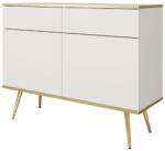 ArtPS Komód BIJOU KSZ-107 | fehér / arany lábak (261013)