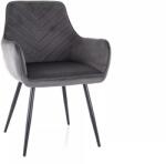 SIGNAL MEBLE Étkezőszék FIG VELVET | szürke (FIGVCSZ)