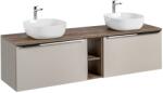ArtCom Fürdőszoba szekrény mosdóval és munkalappal SANTA Fe Taupe DU180/1 | 180 cm