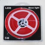 Ledszaki 5méter Kültéri Neon hatású hajlítható led fénykábel, fénycsík piros színben 12V (SA817)