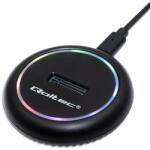 Qoltec Statie andocare SSD Qoltec 52273, M. 2, SATA, NVMe, Max 2TB, USB-C, RGB (Negru)