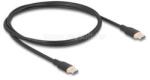 Delock USB 2.0 kábel USB Type-C dugó - dugó PD 3.0 60 W 1 m fekete Szilikon (DL81238) (DL81238)
